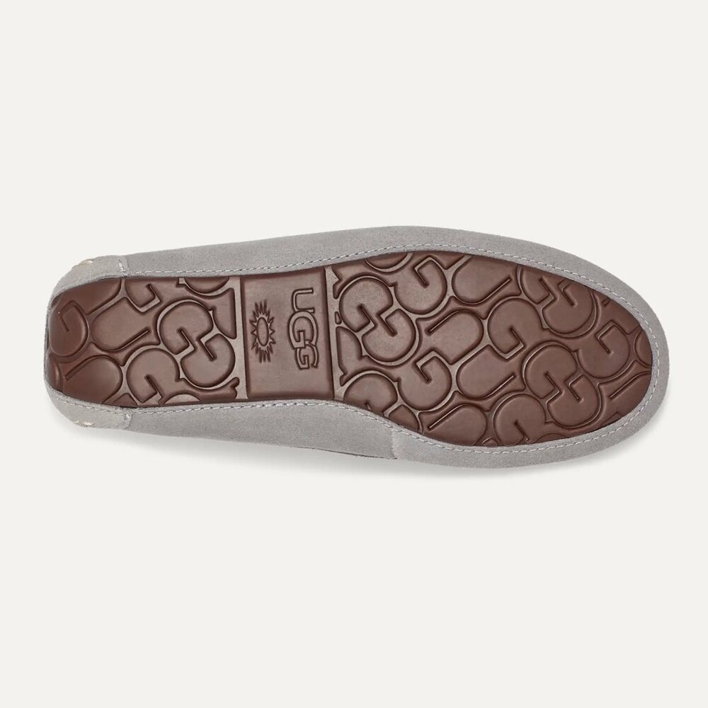 NEW UGG Women Ansley Grey Sheepskin Fur Driving Moccasin Slippers - Picture 6 of 6